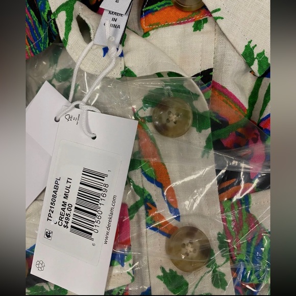 DEREK LAM 10 CROSBY Bird Print Shirtdress - Picture 9 of 9